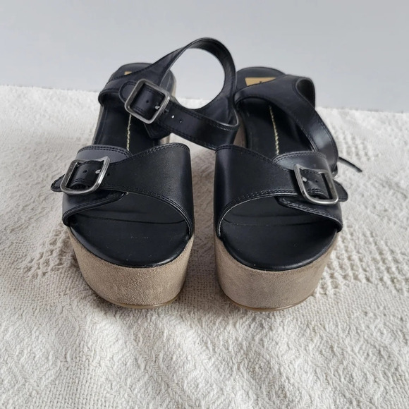 Dolce Vita Strapped Slip On Suede High Platform Sandal - Picture 3 of 9